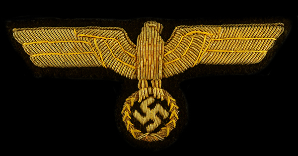 Hand embroidered bullion breast eagle